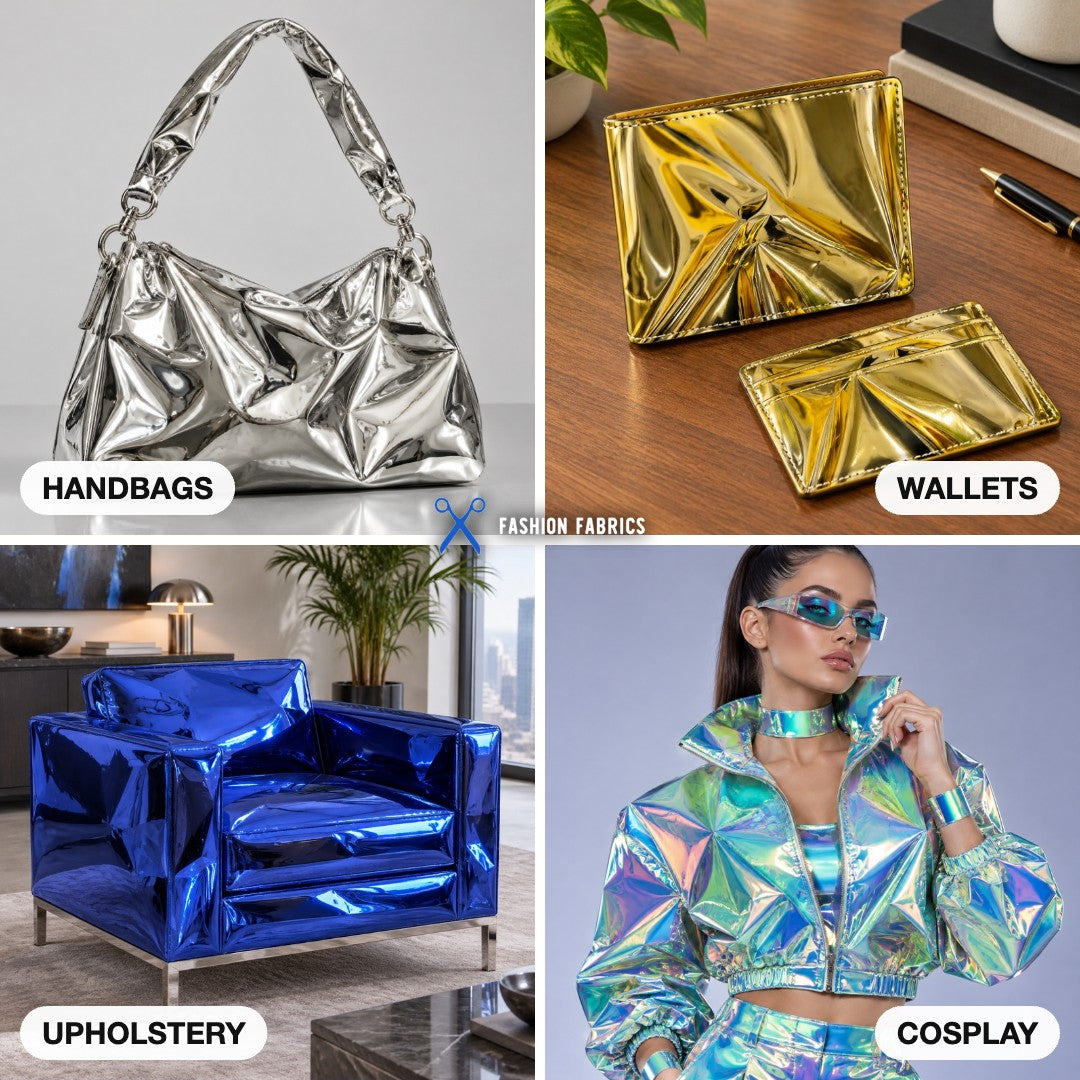 Chrome Reflective Mirror Vinyl Fabric