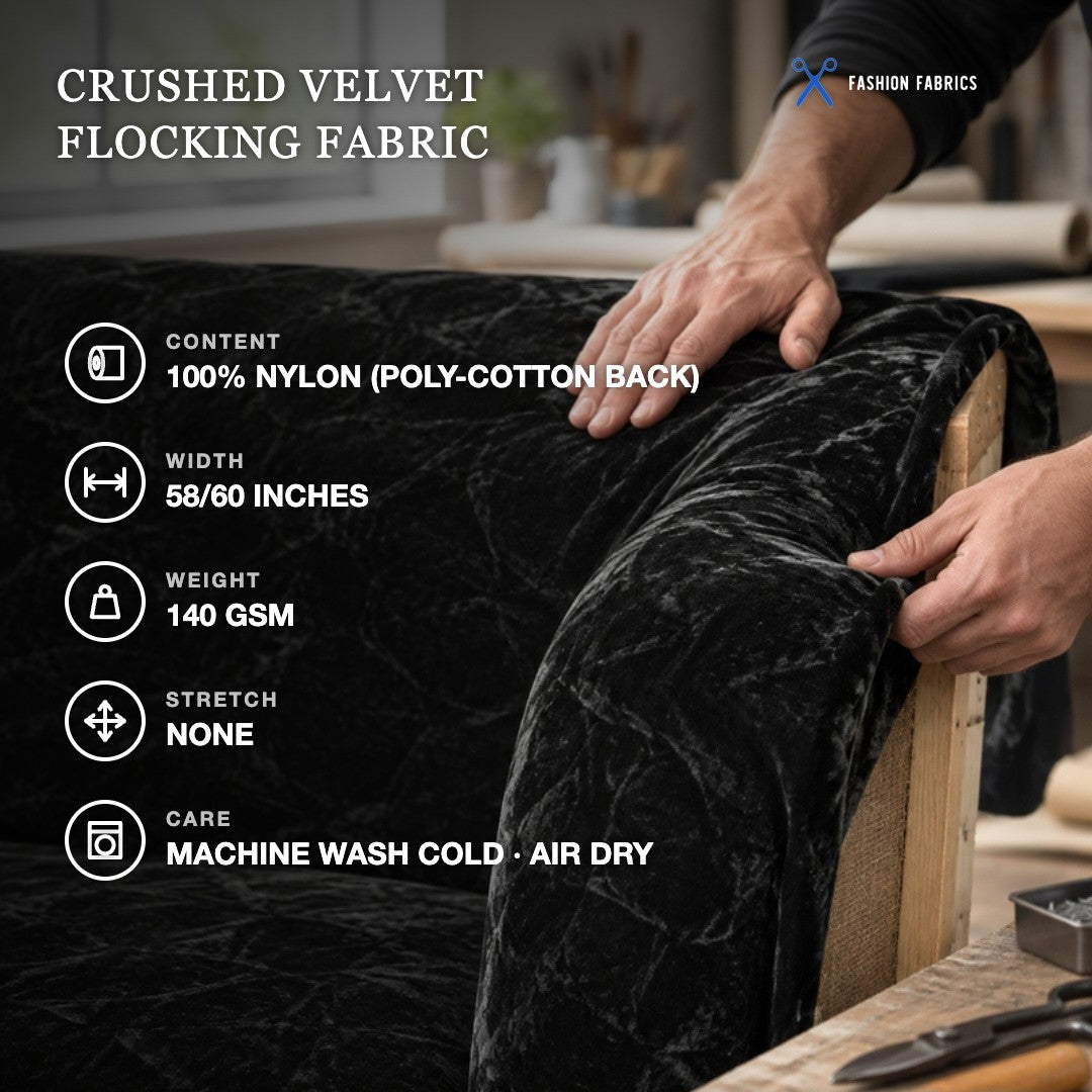 Crushed Velvet Flocking Fabric