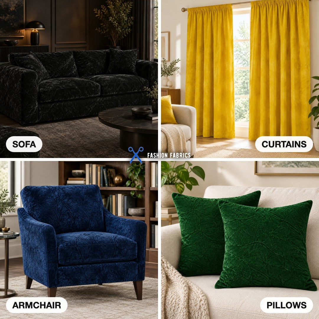 Crushed Velvet Flocking Fabric