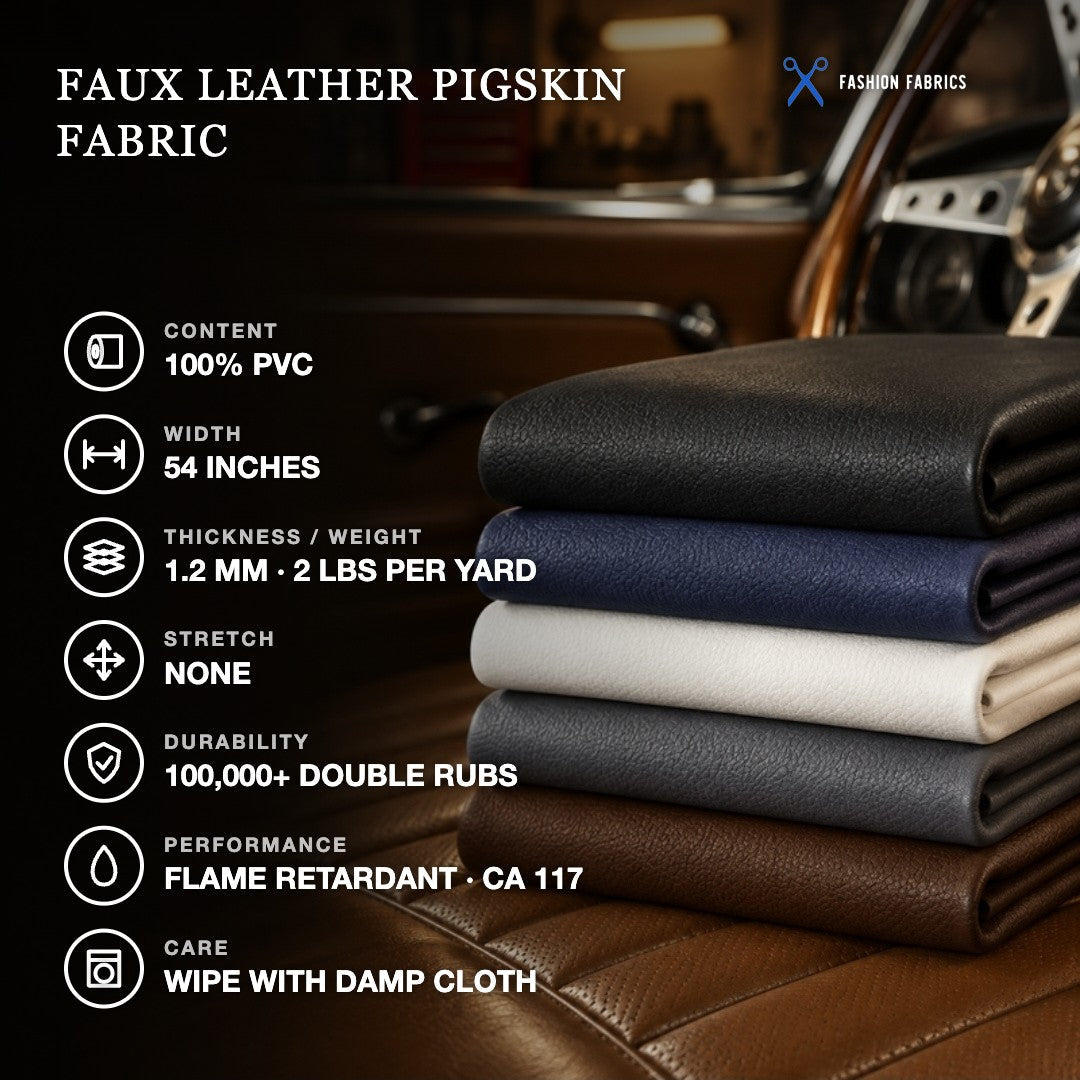 Faux Leather Pigskin Fabric