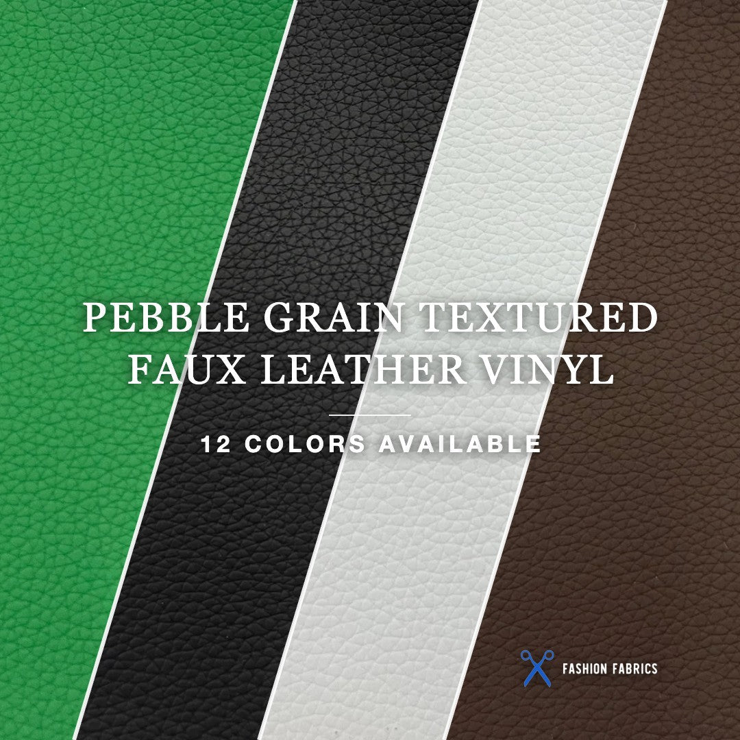 Pebble Grain Textured Faux Leather Vinyl Fabric
