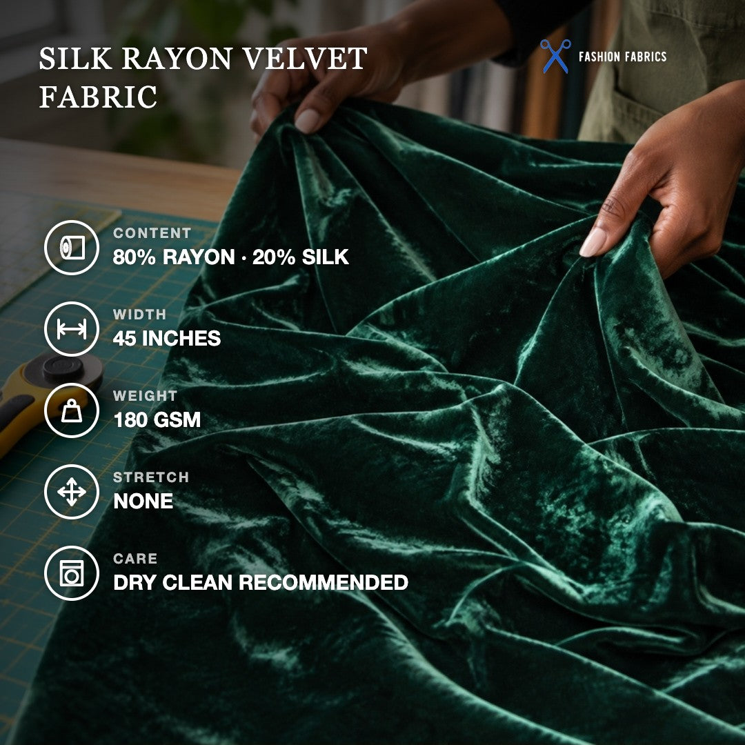 Silk Rayon Velvet Fabric