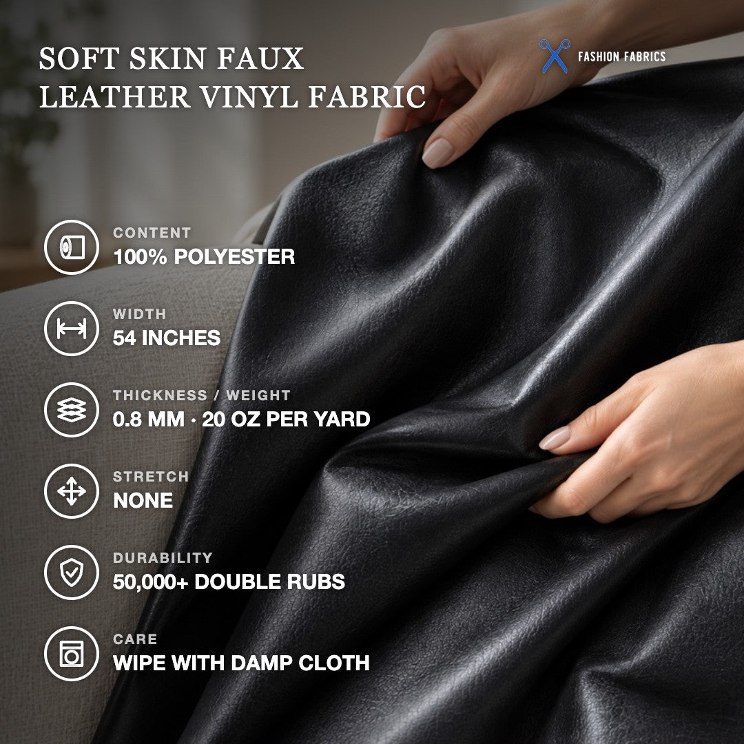Soft Skin Faux Leather Vinyl Fabric