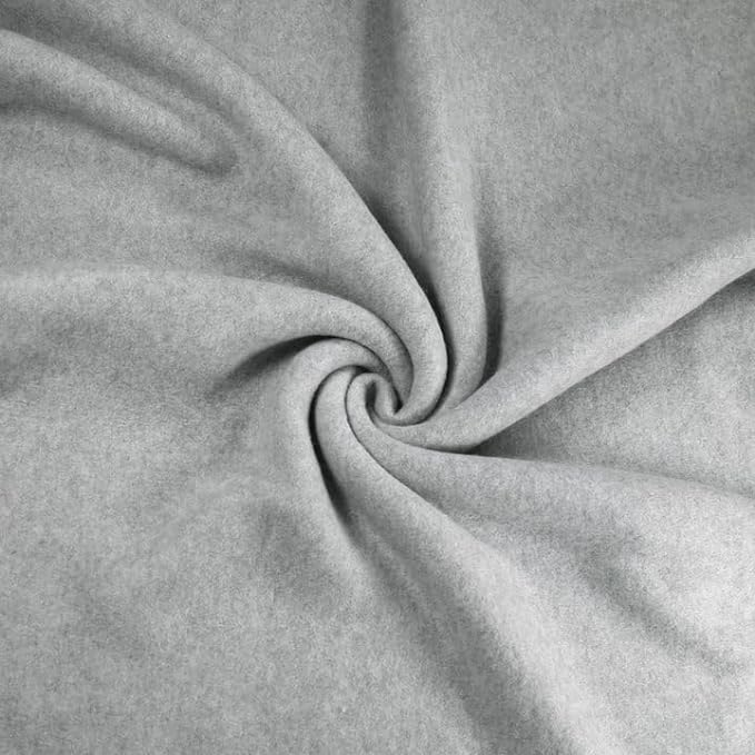 Anti-Pill Polar Fleece Fabric by the Yard – Heather Grey (60", 280 GSM)