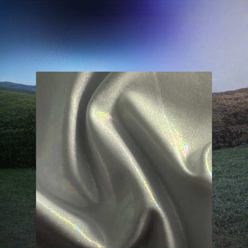 2 Way Stretch Poly Spandex Fabric All Over Rainbow Foil | Spandex Palace