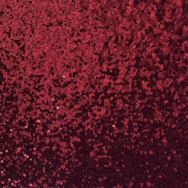 Burgundy Mini Disc All Over Sequin Nylon Mesh Fabric