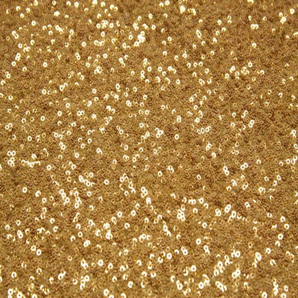 Gold Mini Disc All Over Sequin Nylon Mesh Fabric