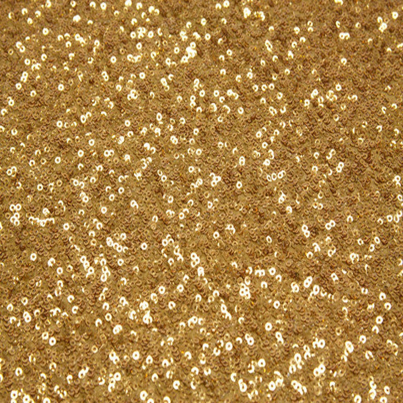 Gold Mini Disc All Over Sequin Nylon Mesh Fabric