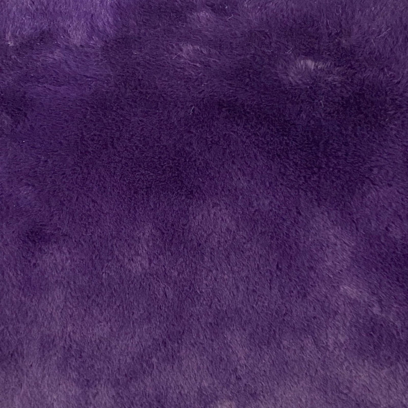 Eggplant Purple Rabbit Soft Plush Short Pile Faux Fur Fabric