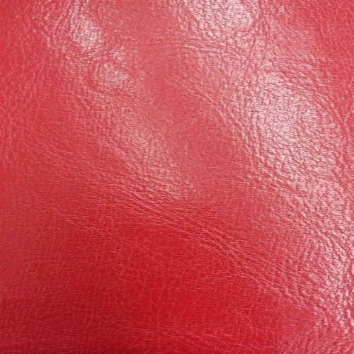 Red Amarillo Grain Shiny PVC Leather Vinyl Fabric