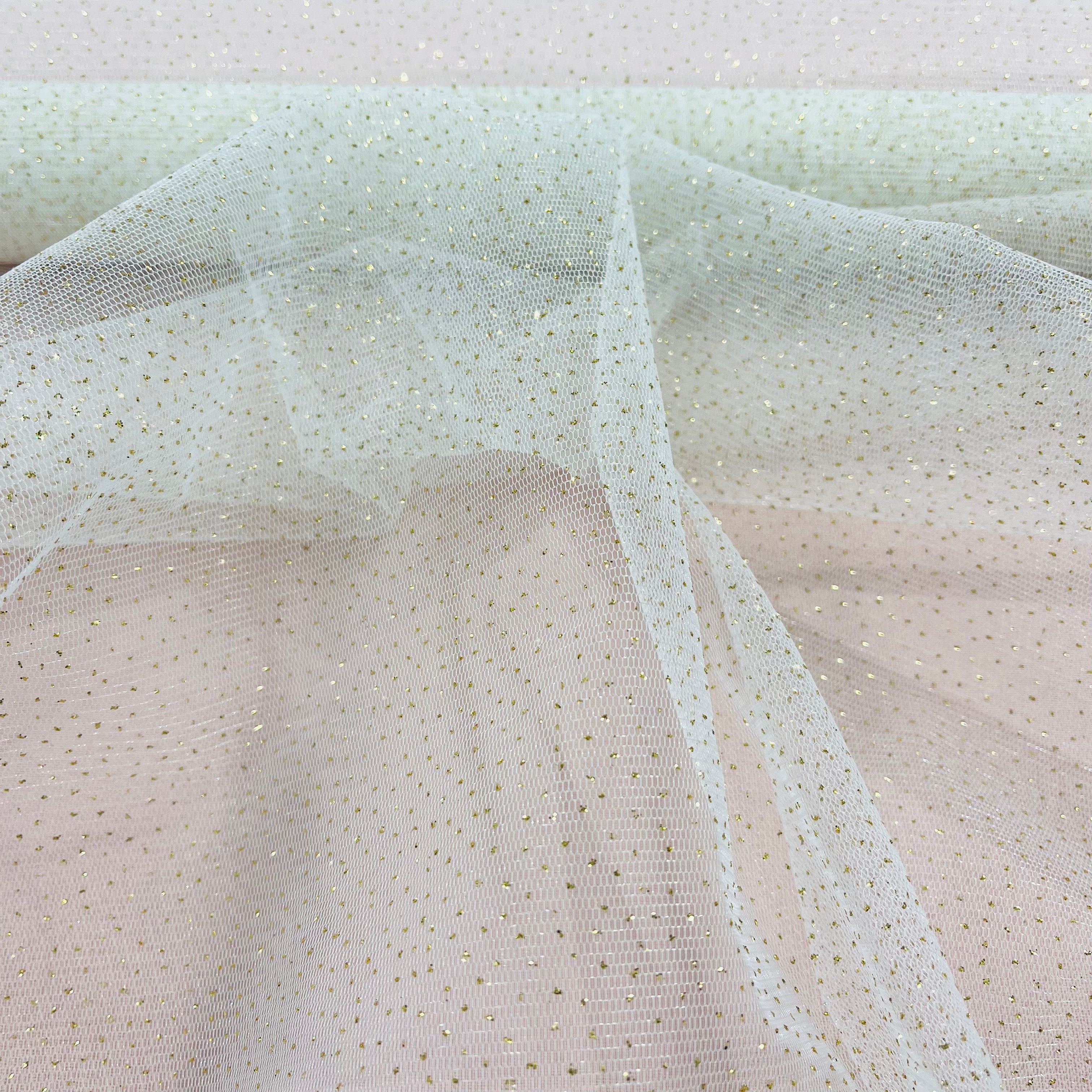 Glitter Mesh Fabric – 60" Wide Sparkle Net for Dresses & Costumes | Lace USA - Glitter Mesh