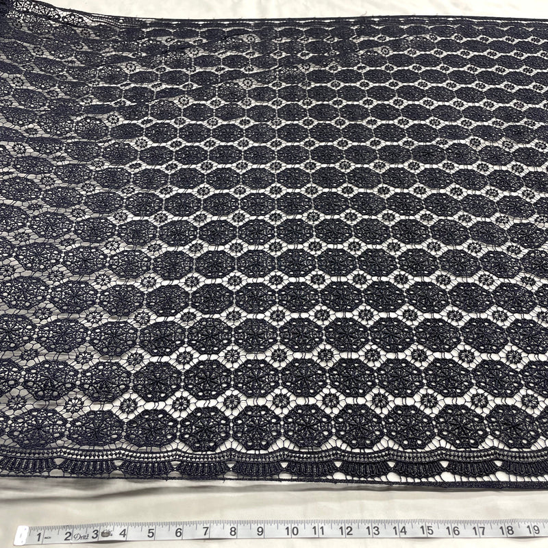 Floral Lace Fabric Embroidered on 100% Polyester Net Mesh | Lace USA - ML-Guipure