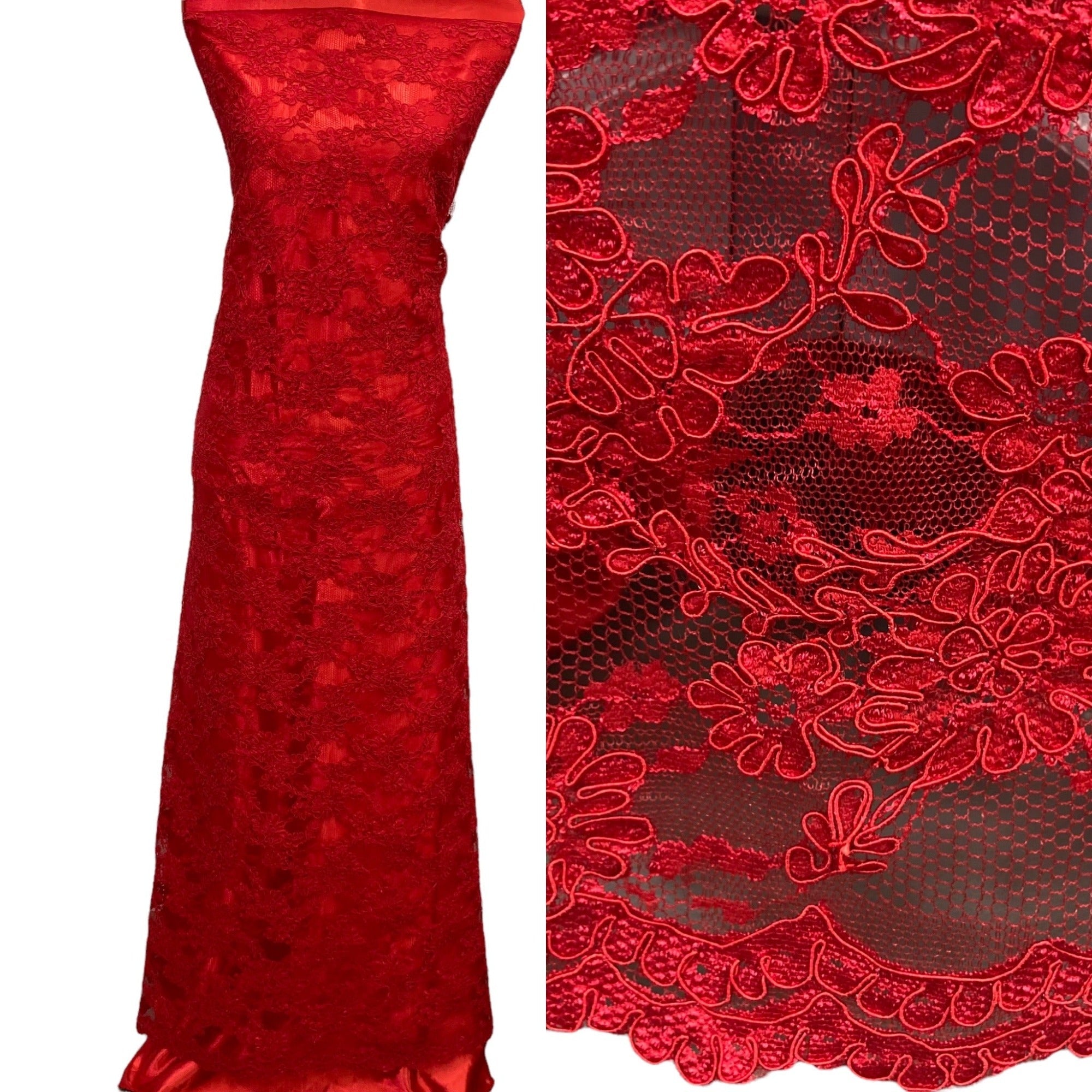 Corded Bridal Lace Fabric  for Wedding, Quinceañera & Festa Dresses | Lace USA - 95994W