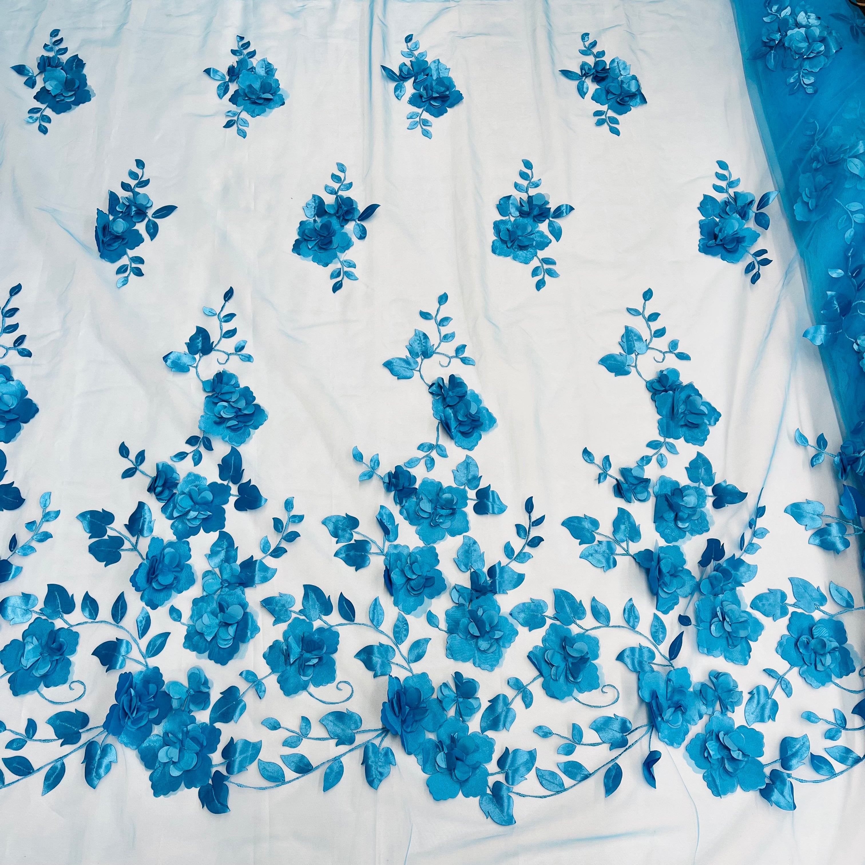 3D Floral Lace Fabric – Wedding, Dance & Quinceañera Dresses | Lace USA - GD-010