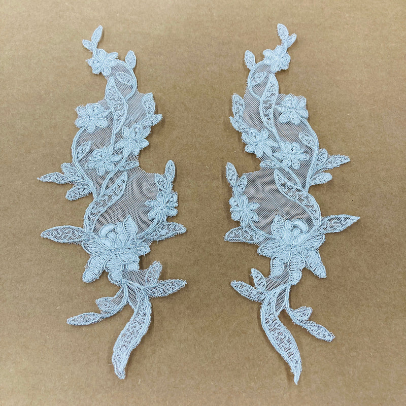 Corded Floral Applique for Bridal, Christening & Flower Girl Dresses | Lace USA - 96667W