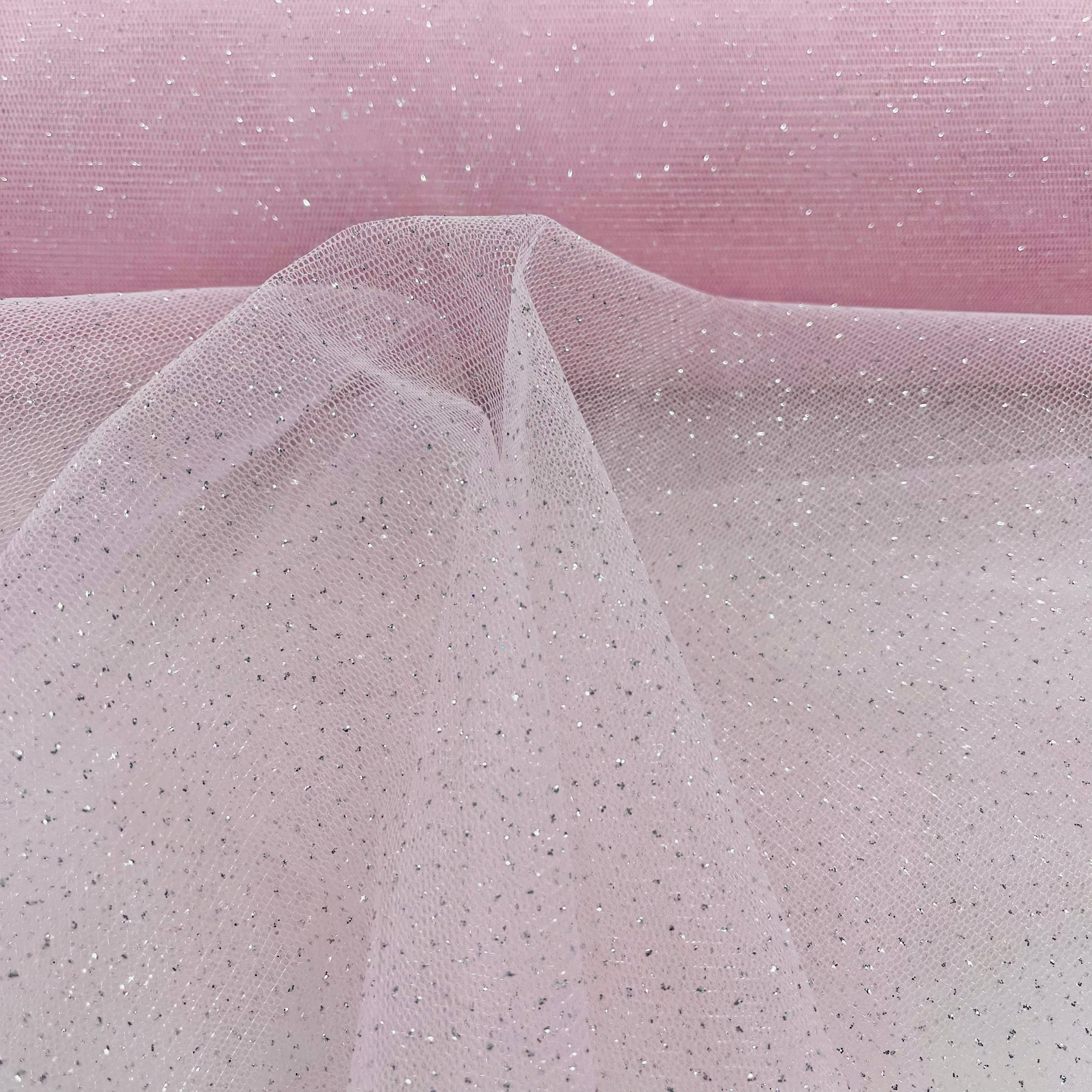 Glitter Mesh Fabric – 60" Wide Sparkle Net for Dresses & Costumes | Lace USA - Glitter Mesh