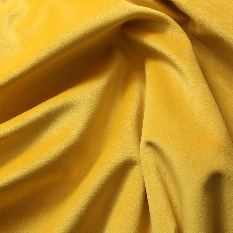 Maize Yellow Camden Velvet Polyester Upholstery Drapery Fabric