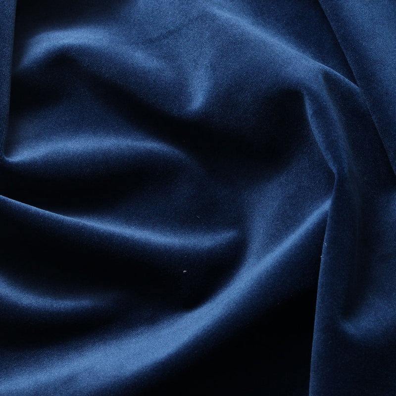 Navy Blue Camden Velvet Polyester Upholstery Drapery Fabric