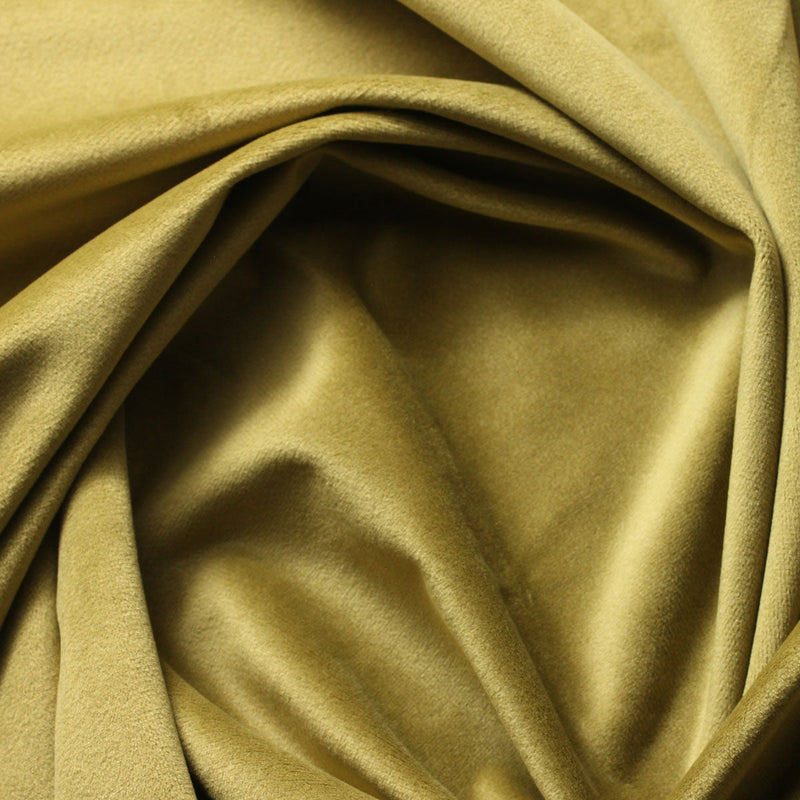 Olive Green Camden Velvet Polyester Upholstery Drapery Fabric