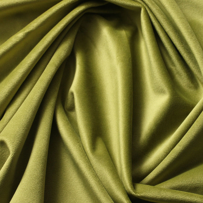 Olive Drab Green Camden Velvet Polyester Upholstery Drapery Fabric