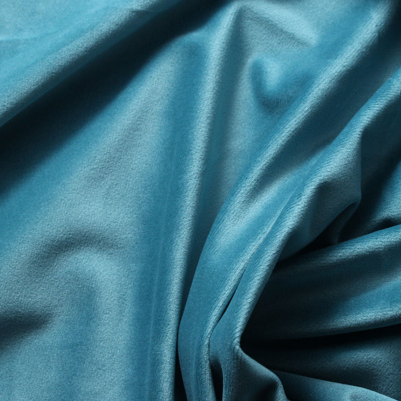 Olympic Blue Camden Velvet Polyester Upholstery Drapery Fabric