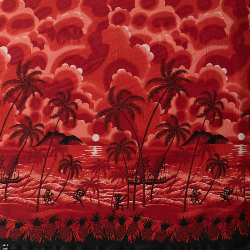 Island Sunset over Ocean Fabric  Peachskin | Spandex Palace