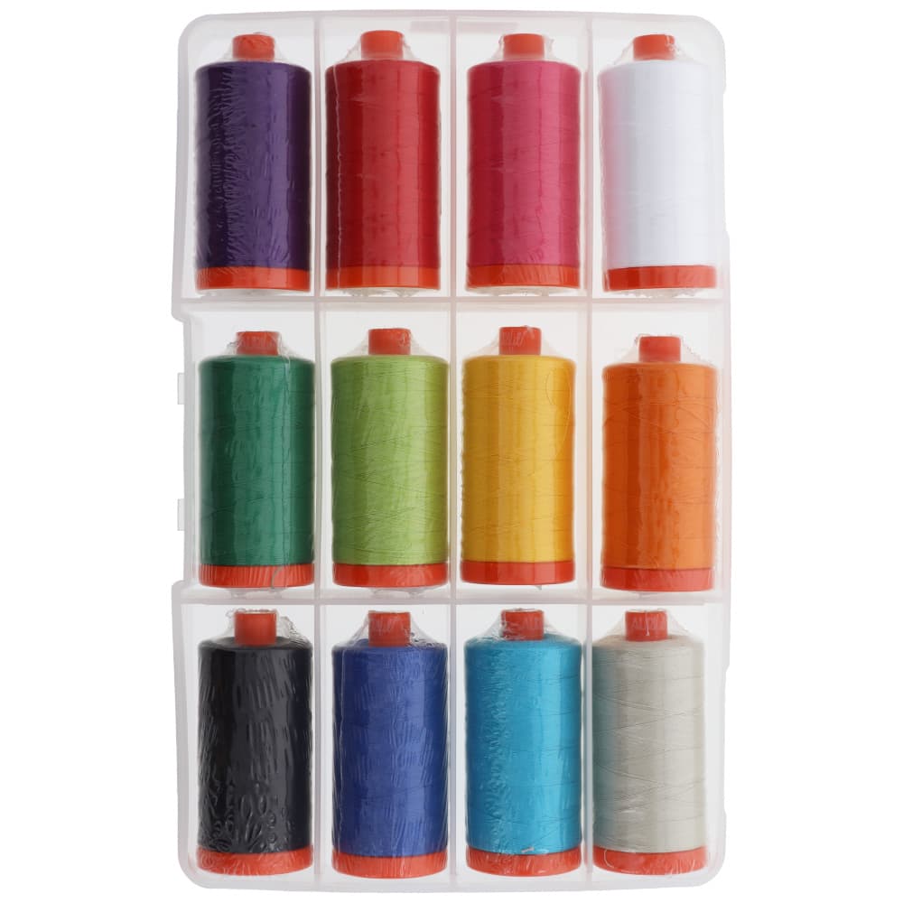 Aurifil 50wt Basically Patrick Thread Collection (12 Spools)