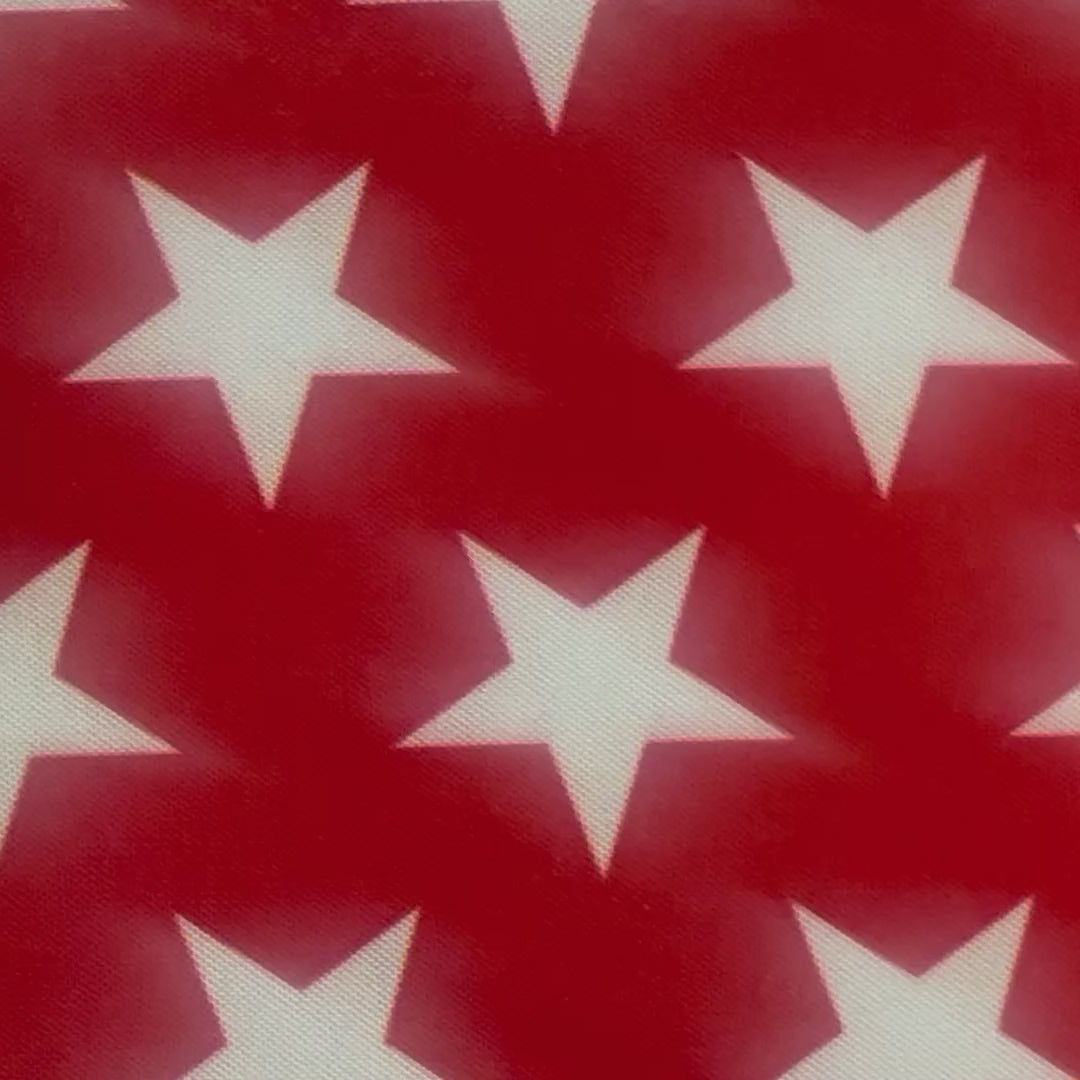 Classic Star Print Polyester Spandex | Premium 4-Way Stretch Mesh| Spandex Palace Red White