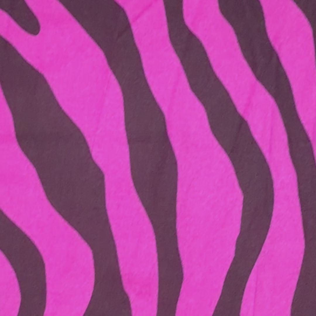 Zebra Print High-Stretch Tricot Spandex Fabric | Spandex Palace Hot Pink