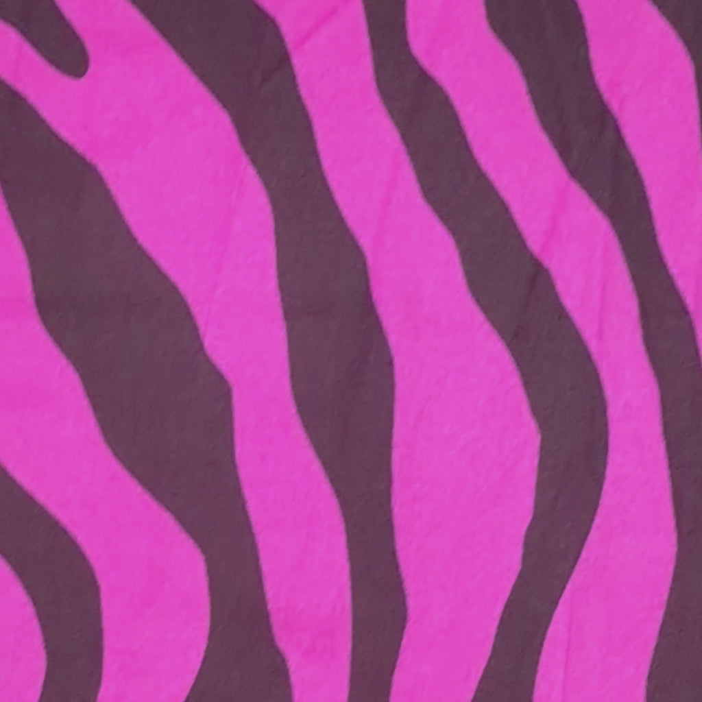 Zebra Print High-Stretch Tricot Spandex Fabric | Spandex Palace Hot Pink