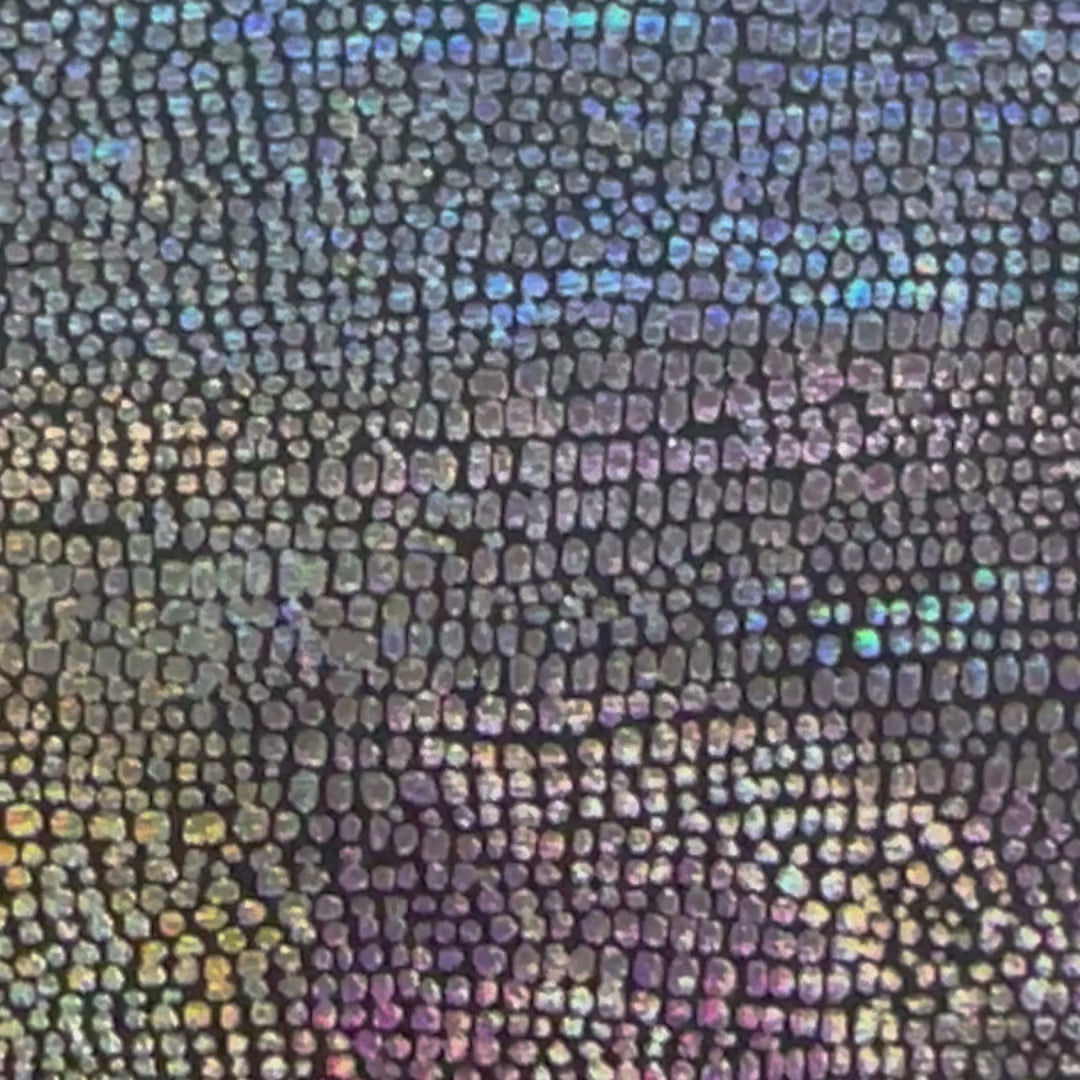 4 Way Stretch Nylon Spandex Lizard Hologram | Spandex Palace Silver