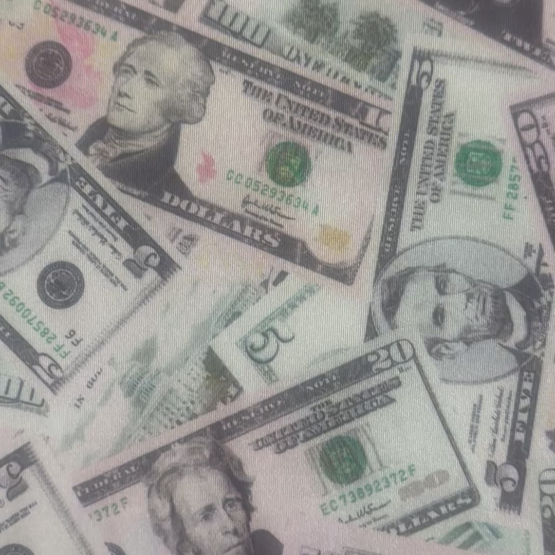 Luxury Money Print Spandex | Professional 4-Way Stretch Statement Fabric | Spandex Palace