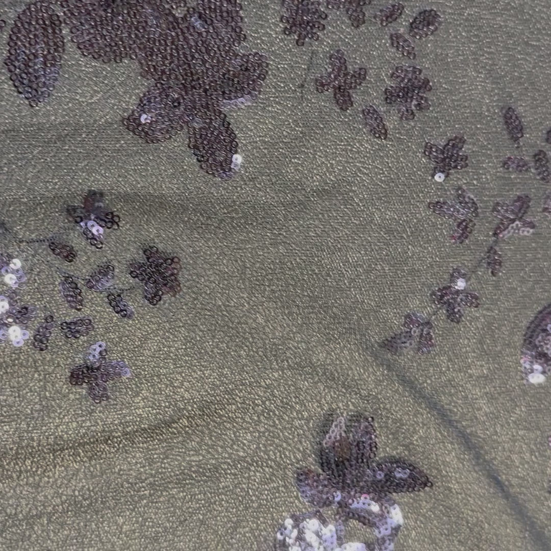 Stunning Spread Flower Sequin Mesh Fabric: Perfect for Crafts & Apparel | Spandex Palace