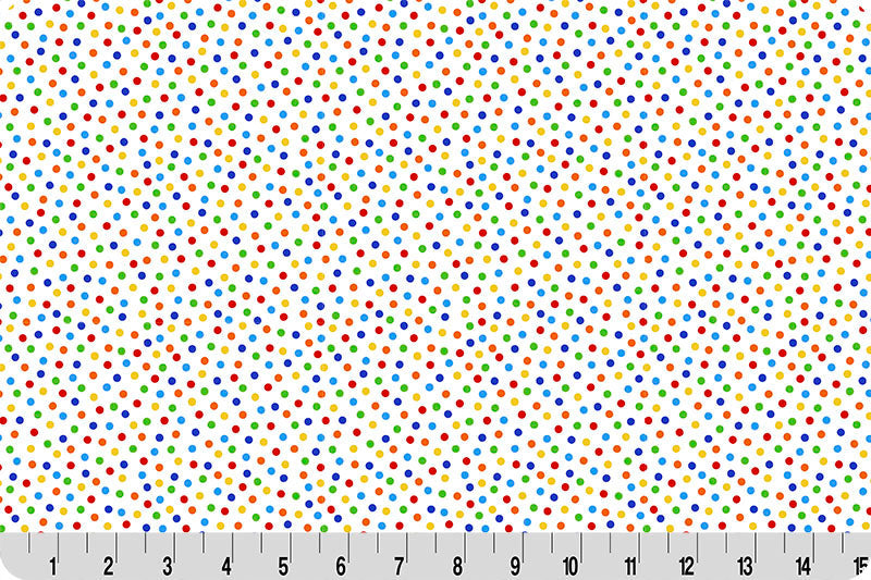 Barely Basics Lots a Dots Quilting Cuddle Rainbow Fabric Per Yard