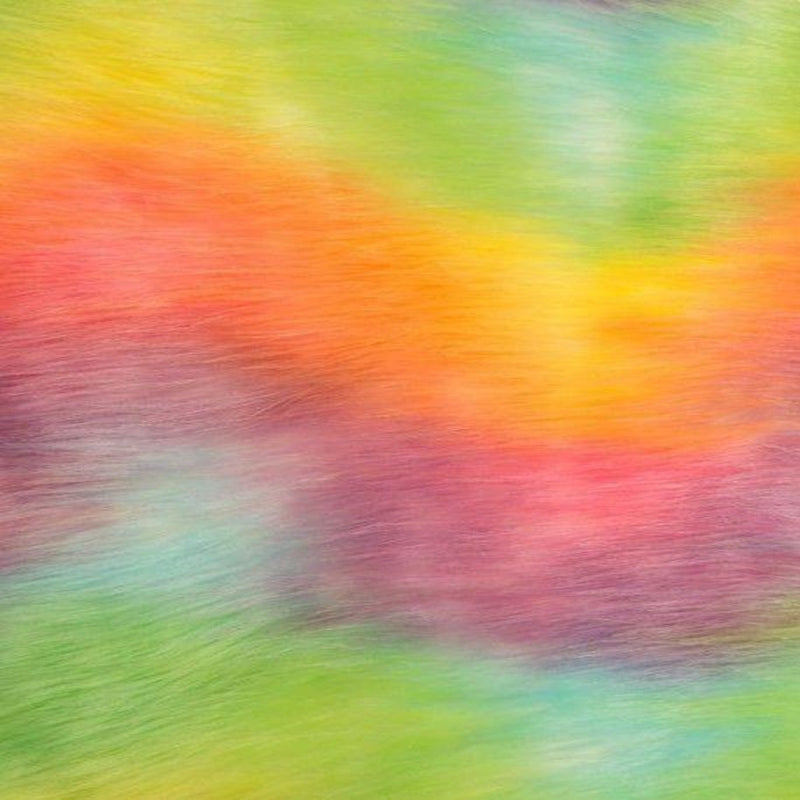 Sorbert Rainbow Waves Multicolor Faux Fur Fabric