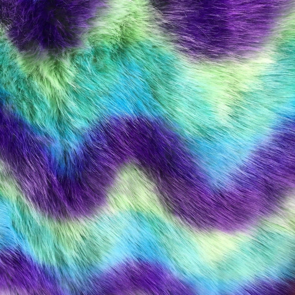 Loover Waves Multicolor Faux Fur Fabric