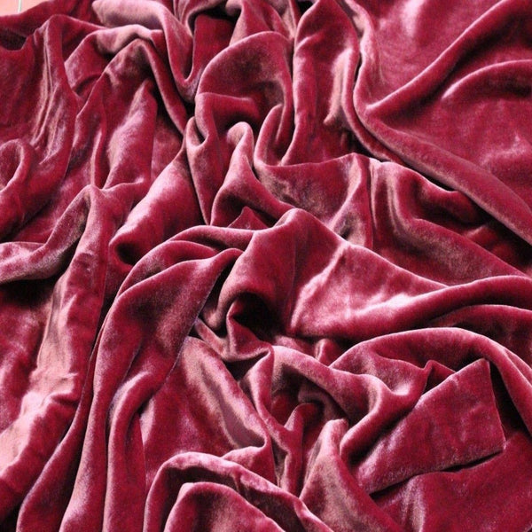 Pink Chartreuse Silk Velvet Fabric