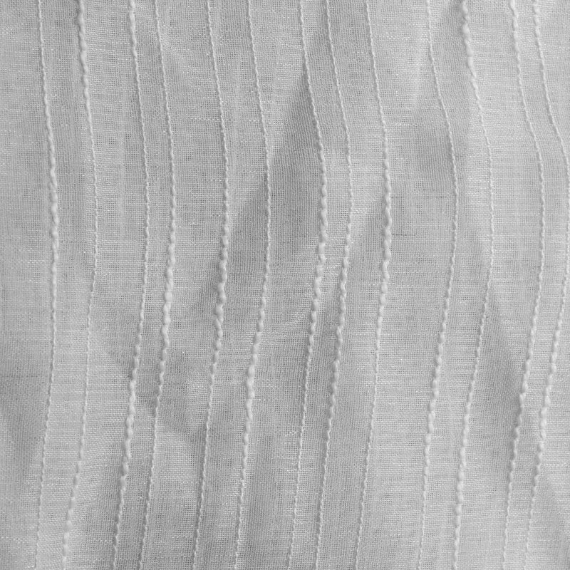 White Drip Stripe Sheer Drapery Home Decor Fabric