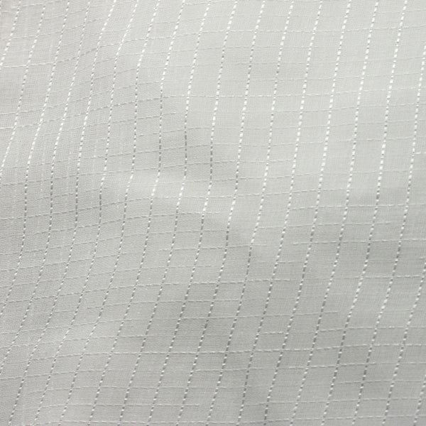 White Semi Square Stripe Sheer Drapery Home Decor Fabric