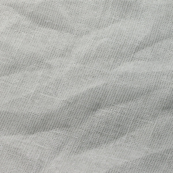 White Silver Shine Stripe Sheer Drapery Home Decor Fabric