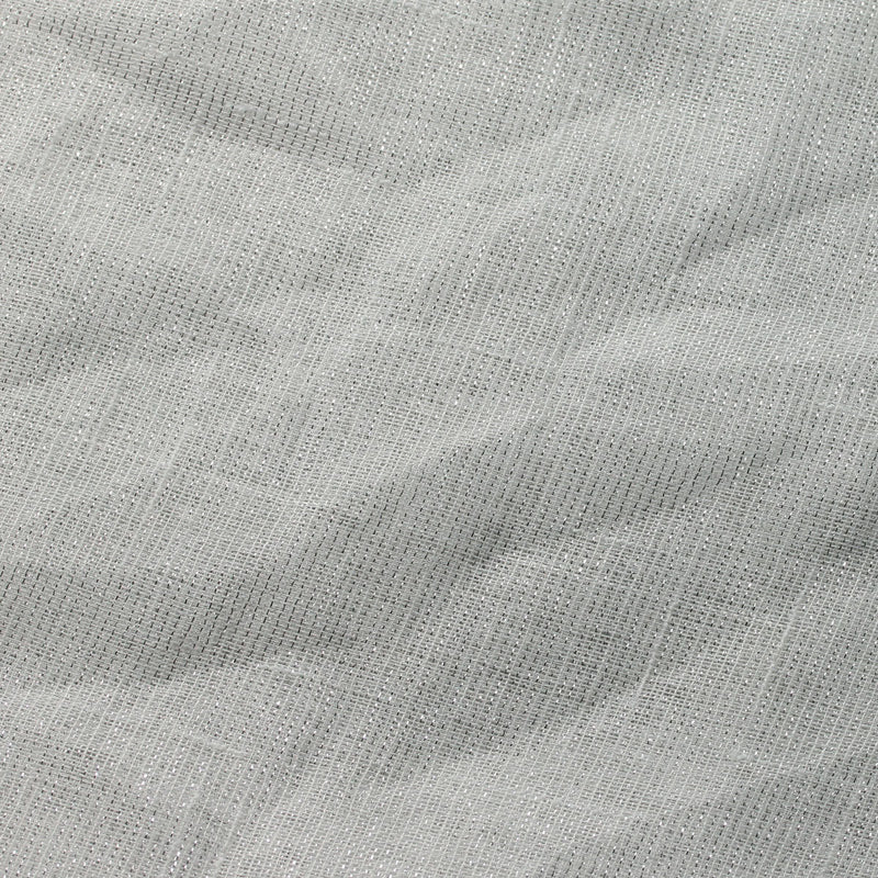 White Silver Shine Stripe Sheer Drapery Home Decor Fabric