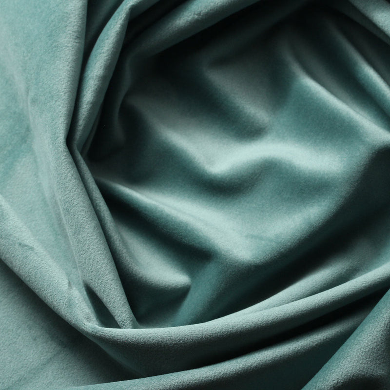 Teal Blue Camden Velvet Polyester Upholstery Drapery Fabric