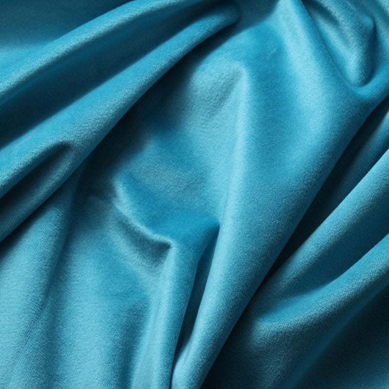 Turquoise Camden Velvet Polyester Upholstery Drapery Fabric