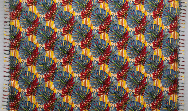 Split Leaf Sarong with Fringes