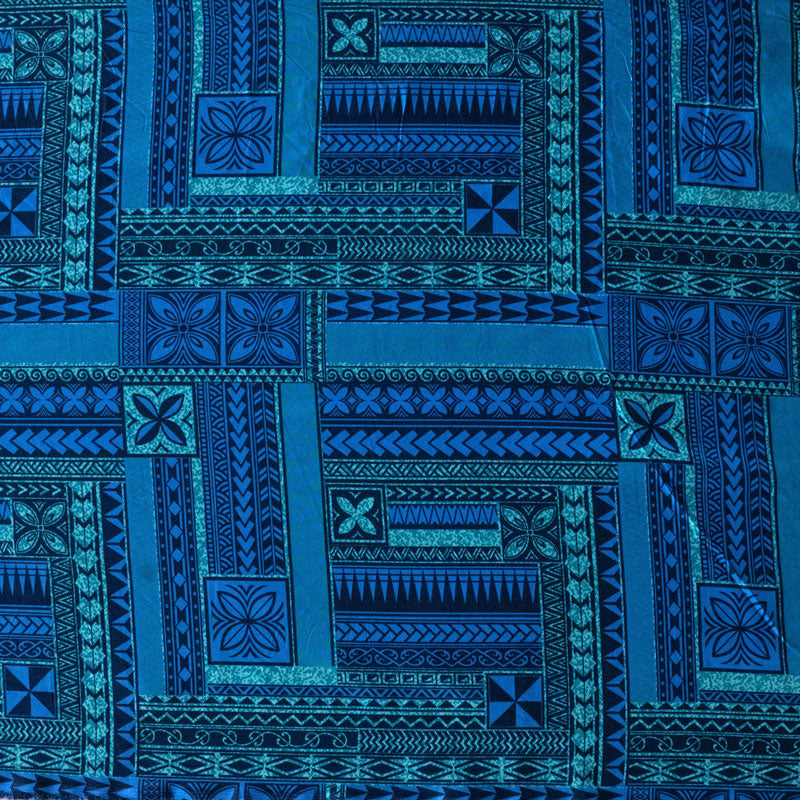 Polynesian Geometric Symmetrical design Fabric | Peachskin  | Spandex Palace