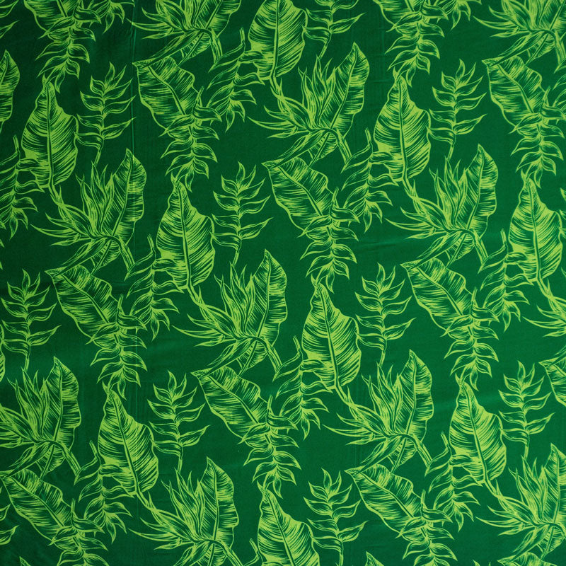 Hammock Fern Banana Leaf Fabric| Rayon