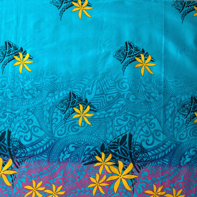 Tiare Traditional Tattoo Gradient Cotton Fabric | Islands Fabric