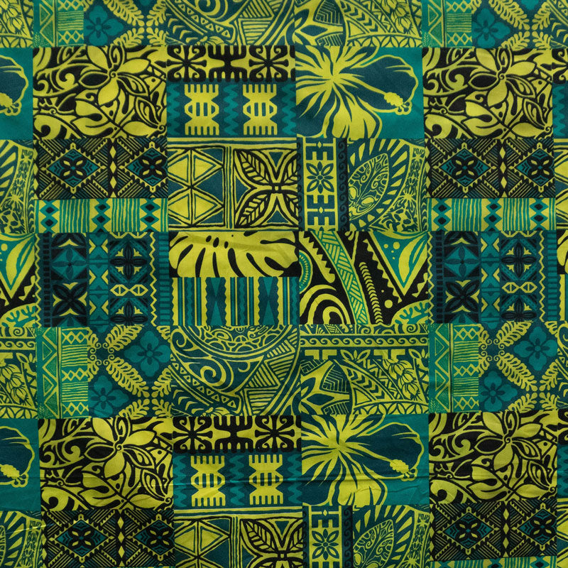 Traditional Polynesian Tapa design Fabric| Polyester  | Spandex Palace