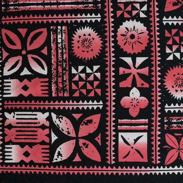 Traditional Polynesian Tapa design Fabric | Peachskin  | Spandex Palace