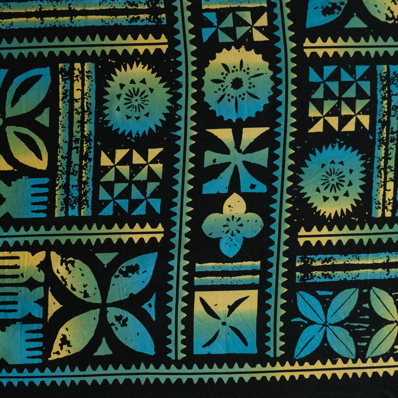 Traditional Polynesian Tapa design Fabric | Peachskin  | Spandex Palace